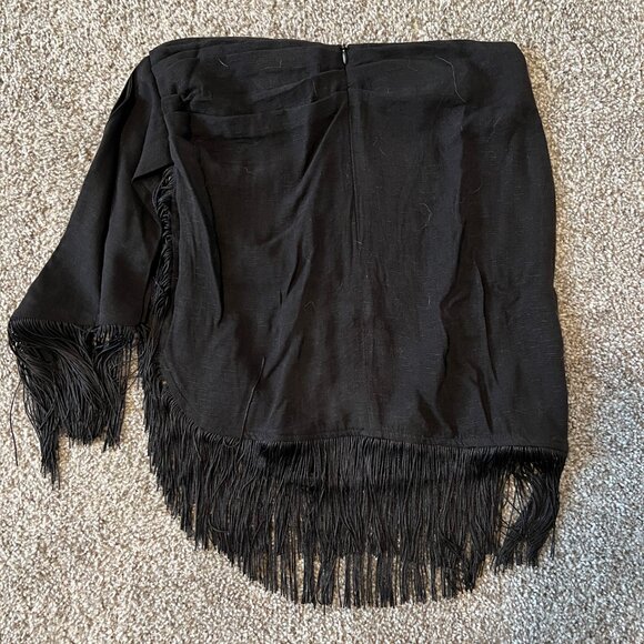 12th Tribe Rosalina Black Fringe Skirt S - Picture 2 of 3